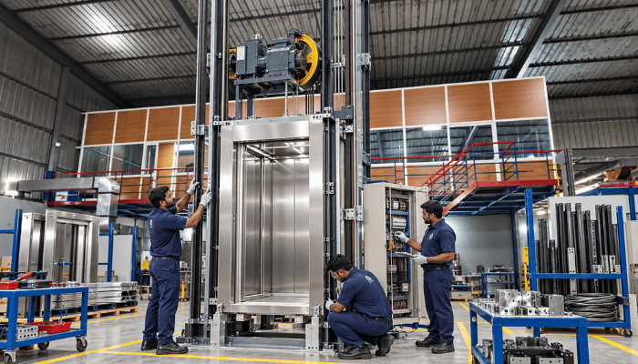 Traction elevator assembly and testing